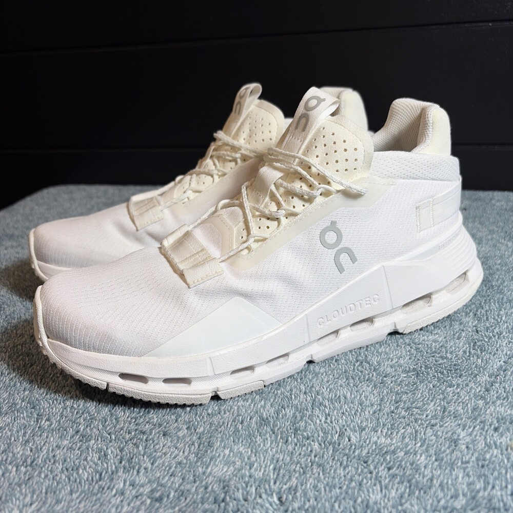 On Cloud nova 2 Sneaker Women’s 7 Euc Triple White